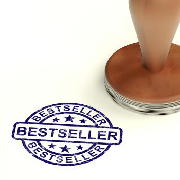 Bestseller Stamp Showing Top Rated Or Leader