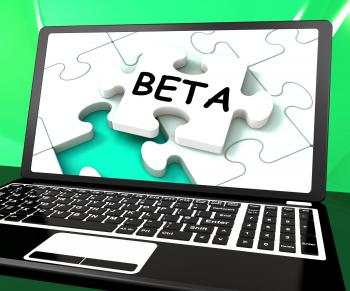 Beta Laptop Shows Online Demo Internet Software Or Development