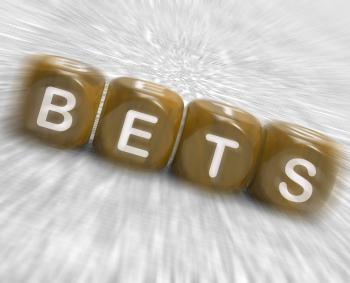 Bets Dice Displays Gambling Chance Or Sweep Stake