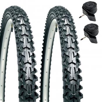 CST Eiger Mountain Bike Tyres 26" x 1.95" (PAIR) & Presta Inner ...