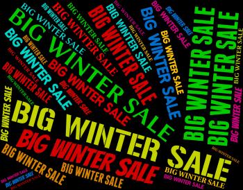 Big Winter Sale Represents Cheap Promotion And Words
