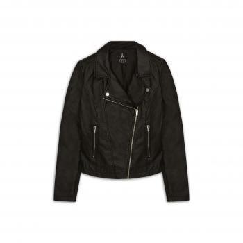 Atmosphere Black PU Biker Jacket