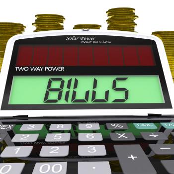 Bills Calculator Shows Accounts Payable And Due