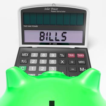 Bills Calculator Shows Invoices Payable And Accounting