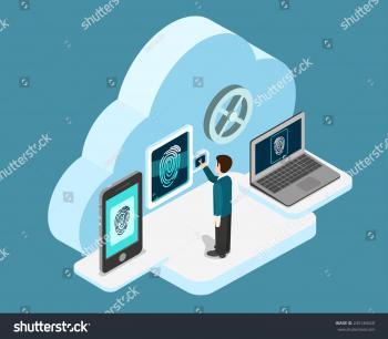 Biometric Fingerprint Identification Internet Cloud Authentication ...