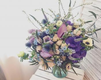 A birthday bouquet gift for my love in selection of romantic hues ...