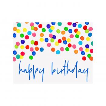 Confetti Happy Birthday Card - Brake Ink