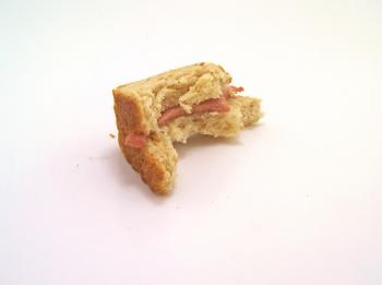 Bite of sandwich