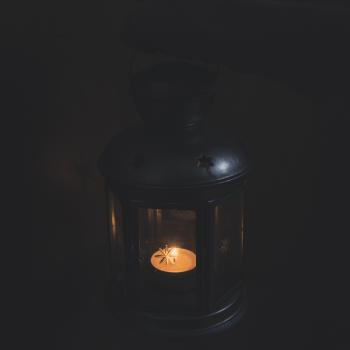 Black Candle Lantern