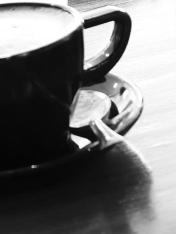 Black Coffee Cup b&w image