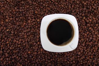 Black Coffee in White Ceramic Cup