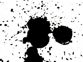 Black ink splatter