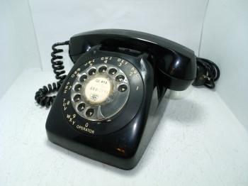 Vintage Automatic Electric Black Rotary Dial Telephone Phone ...