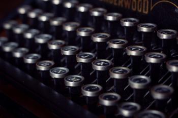 Closeup Vintage Typewriter Keys Free Stock Photo - NegativeSpace