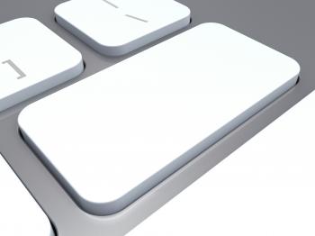 Blank Keyboard Key Shows White Empty Copyspace Keypad