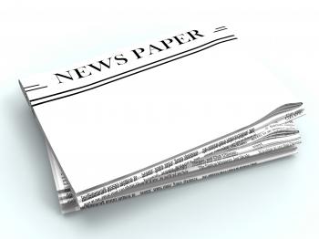Blank Newspaper With Copyspace Shows News Media Headline Space