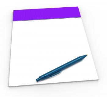 Blank Note Pad With Copy Space Shows Empty White Note Book