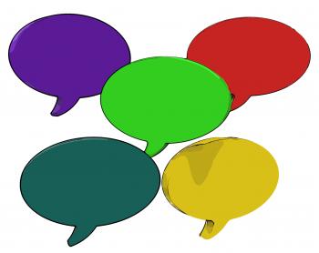 Blank Speech Balloon Shows Copy space For Thought Chat Or Idea