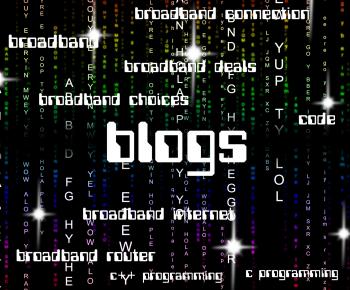 Blogs Word Indicates Online Websites And Blogger