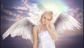 Wallpaper Blonde Angel Fantasy - 1920 x 1101 - Fantasy Fairy Dragon ...
