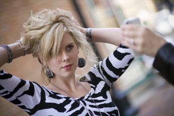 File:Blonde girl posing for a photo.jpg - Wikimedia Commons