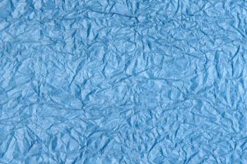 Blue Crumpled Paper Texture