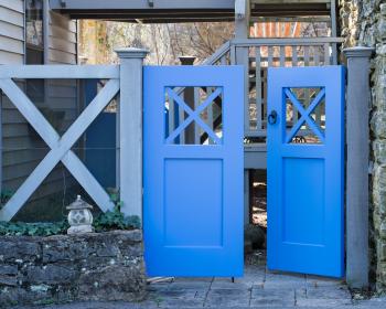 blue-pvc-gate-porch-company-2 - The Porch CompanyThe Porch Company