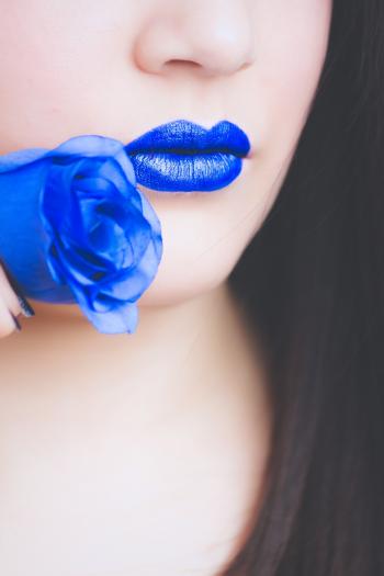 Blue Lipstick and Blue Rose
