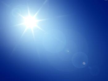 Blue sky with sun | PSDGraphics
