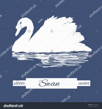 Vector Illustration Stylization Swan Logo Design Stock Vector ...