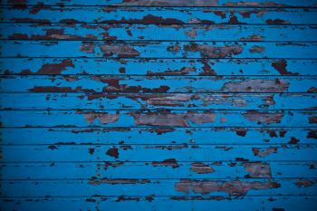 Blue Wall and Peeled Paint Texture