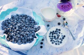 Blueberries on the Table