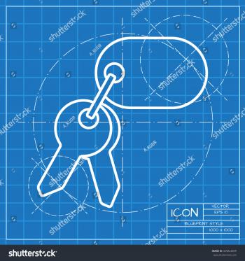 Vector Classic Blueprint Keys Icon On Stock Vector 325824839 ...