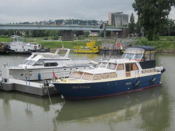 Boats at the Rhein river, Germany