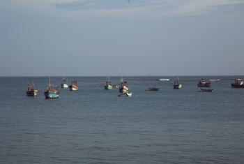 Boats on sea