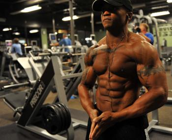 Bodybuilder in Gym