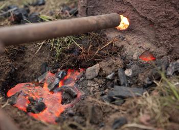 Iron from bog ore