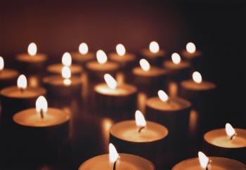 Bokeh - Candles on dark background