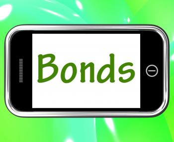 Bonds Smartphone Means Online Business Connections And Networking