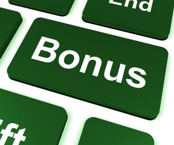 Bonus Key Shows Extra Gift Or Gratuity Online