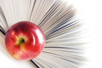 book and apple