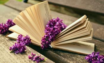 Book and Flowers