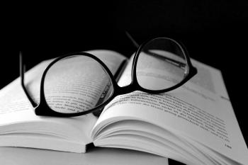 Black Framed Wayfarer Eyeglasses on Book · Free Stock Photo