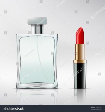 Bottle Perfume Lipstick Vector Image Stock Photo (Photo, Vector ...
