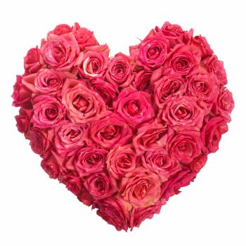 Heart-Shaped Roses Arrangement for Delivery in Ukraine - Ukraine Flowers