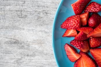 Bowl of Slices of Strawberries
