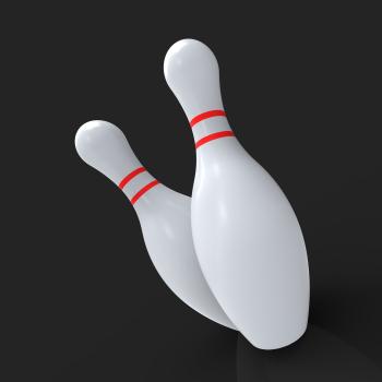 Bowling Pins Showing Skittles Game