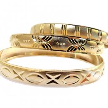Amazon.com: GIRLS GOLD BANGLE BRACELETS BABY, INFANT, GIRLS, CHILD ...