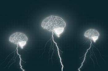 Brainstorm - Three brains with lightning bolts