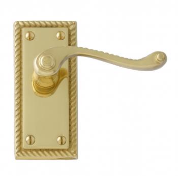 Interior Door Handles-Georgian polished brass internal door handles uk.